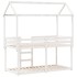Cama litera con techo madera maciza de pino blanco 90x200