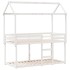 Cama litera con techo madera maciza de pino blanco 90x200