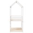 Cama litera con techo madera maciza de pino blanco 90x200