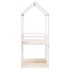 Cama litera con techo madera maciza de pino blanco 80x200