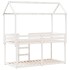 Cama litera con techo madera maciza de pino blanco 80x200