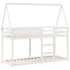Cama litera con techo madera maciza de pino blanco 75x190