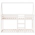 Cama litera con techo madera maciza de pino blanco 75x190
