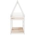 Cama litera con techo madera maciza de pino blanco 75x190