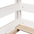 Cama litera con techo madera maciza de pino blanco 75x190