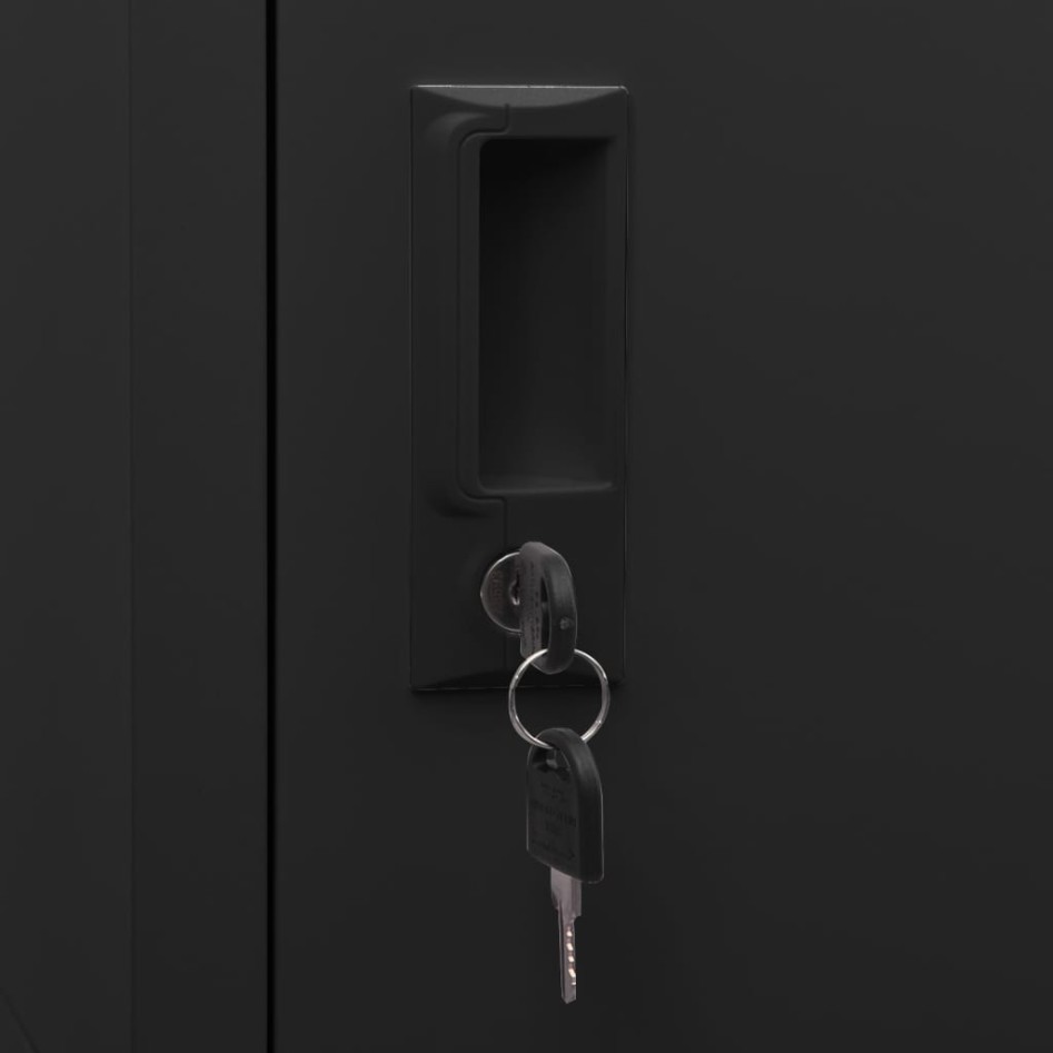 Taquilla de acero negro 38x40x180