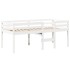 Cama alta con techo madera maciza de pino blanco 80x200