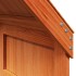 Cama alta con techo madera maciza de pino marrón cera 80x200