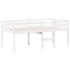 Cama alta con techo madera maciza de pino blanco 80x200