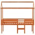 Cama alta con techo madera maciza de pino marrón cera 90x200