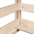 Cama alta con techo madera maciza de pino marrón cera 75x190