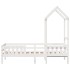 Estructura de cama con techo madera de pino blanco 100x200