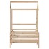 Estructura de cama con techo madera maciza de pino 80x200