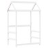 Estructura de cama con techo madera pino blanca 75x190