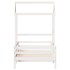 Estructura de cama con techo madera pino blanca 75x190