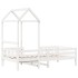 Estructura de cama con techo madera pino blanca 75x190