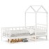 Sofá cama madera maciza de pino blanco 80x200
