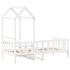 Sofá cama madera maciza de pino blanco 80x200
