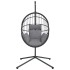 Silla colgante huevo con soporte ratán y acero