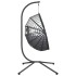 Silla colgante huevo con soporte ratán y acero