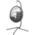 Silla colgante huevo con soporte ratán y acero