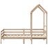 Sofá cama con techo de madera maciza de pino 80x200