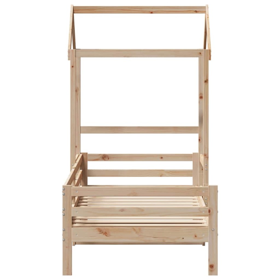 Sofá cama con techo de madera maciza de pino 80x200