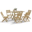 Juego de comedor para jardín 7 piezas madera maciza acacia