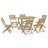 Juego de comedor para jardín 7 piezas madera maciza