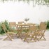 Juego de comedor para jardín 7 piezas madera maciza