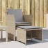 Sillón de jardín con reposapiés ratán sintético