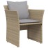 Sillón de jardín con reposapiés ratán sintético