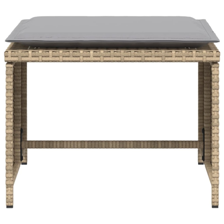 Sillón de jardín con reposapiés ratán sintético