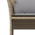 Sillón de jardín con reposapiés ratán sintético