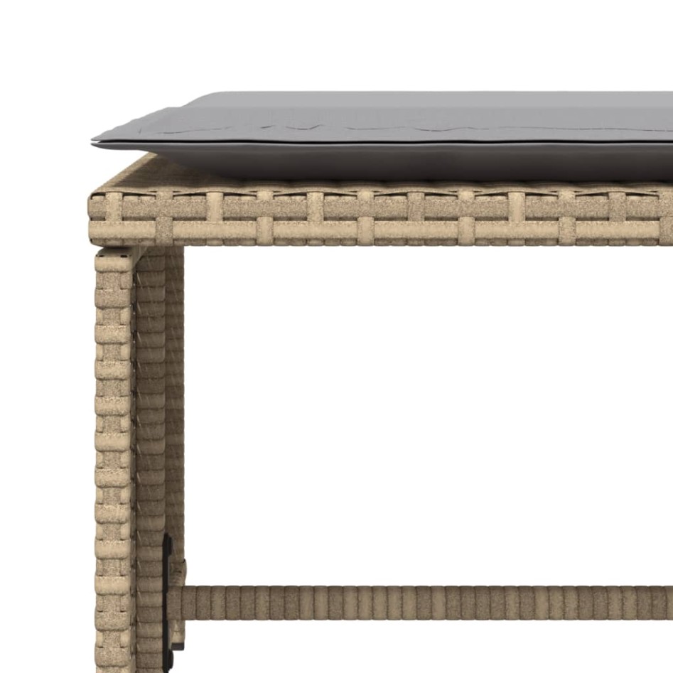 Sillón de jardín con reposapiés ratán sintético