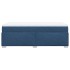 Cama box spring con colchón tela azul 80x200