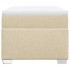 Cama box spring con colchón tela color crema 90x200