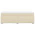 Cama box spring con colchón tela color crema 90x200