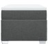 Cama box spring con colchón tela gris oscuro 90x190
