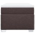 Cama box spring con colchón tela marrón oscuro 90x200