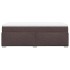 Cama box spring con colchón tela marrón oscuro 90x200