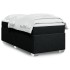 Cama box spring con colchón tela negro 100x200