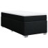 Cama box spring con colchón tela negro 100x200
