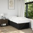 Cama box spring con colchón tela negro 100x200