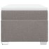 Cama box spring con colchón tela gris taupe 100x200