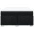 Cama box spring con colchón tela negro 140x190