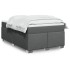 Cama box spring con colchón tela gris oscuro 120x200