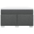 Cama box spring con colchón tela gris oscuro 120x200