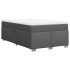 Cama box spring con colchón tela gris oscuro 120x200