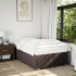 Cama box spring con colchón tela marrón oscuro 120x200